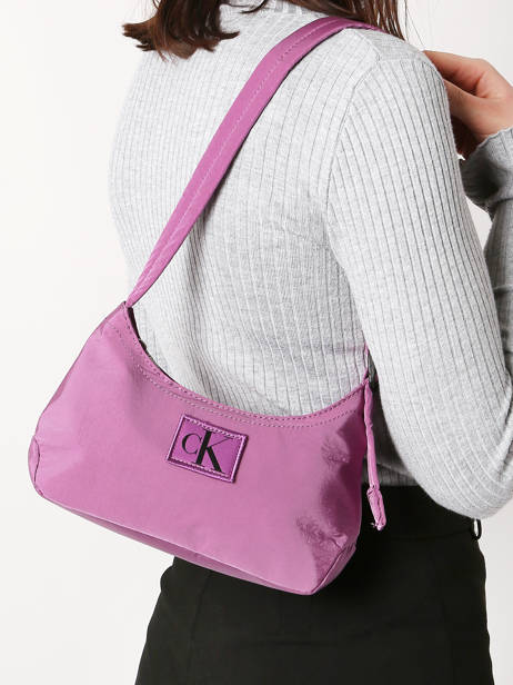 Cross Body Tas City Calvin klein jeans Violet city nylon K610333 ander zicht 1