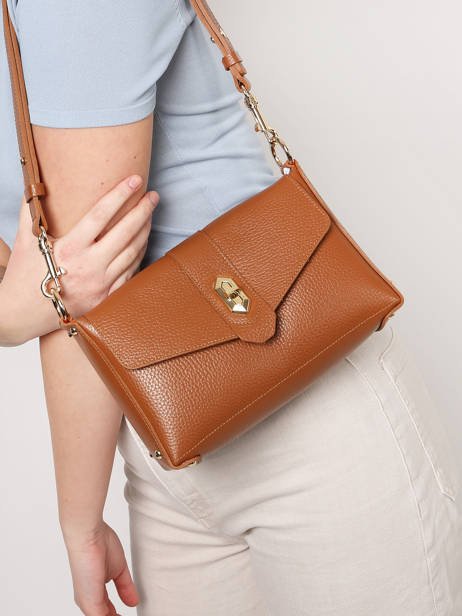 Cross Body Tas Foulonne Double Leder Lancaster Bruin foulonne double 53 ander zicht 1