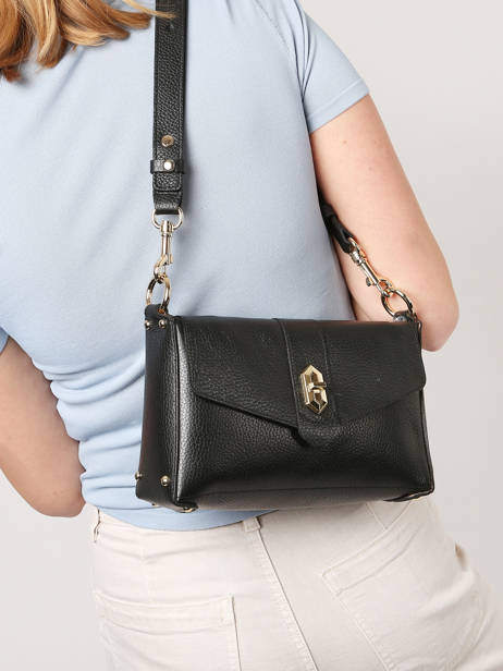 Cross Body Tas Foulonne Double Leder Lancaster Zwart foulonne double 53 ander zicht 1