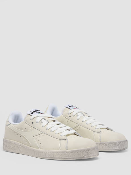 Sneakers Game Low Waxed Uit Leder Diadora Wit unisex 90000060 ander zicht 4