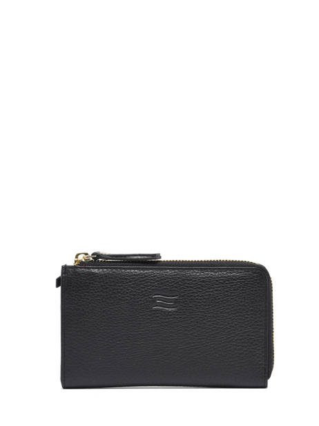 Portefeuille Caviar Leder Crinkles Zwart caviar 14304