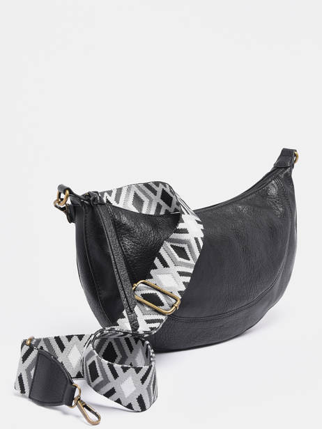 Cross Body Tas Sangle Mandoline Zwart sangle MD041 ander zicht 2