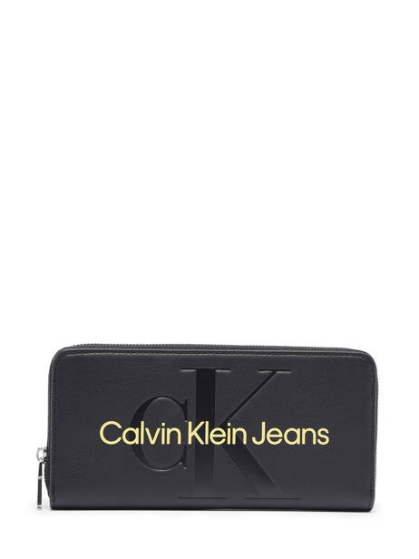 Portefeuille Calvin klein jeans Zwart sculpted K607634