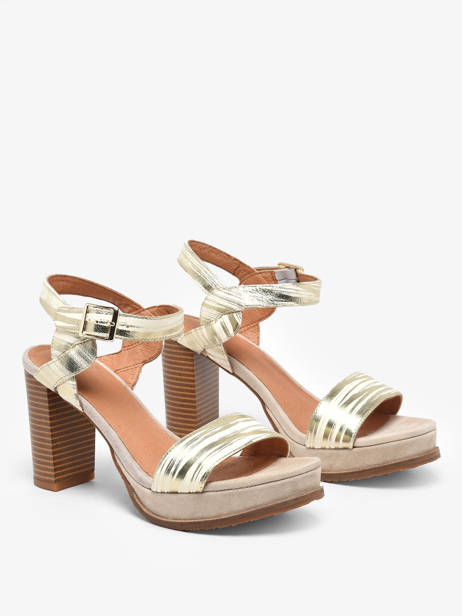 Sandalen Met Hak Jain Uit Leder Mam'zelle Goud women CSG1H03 ander zicht 2