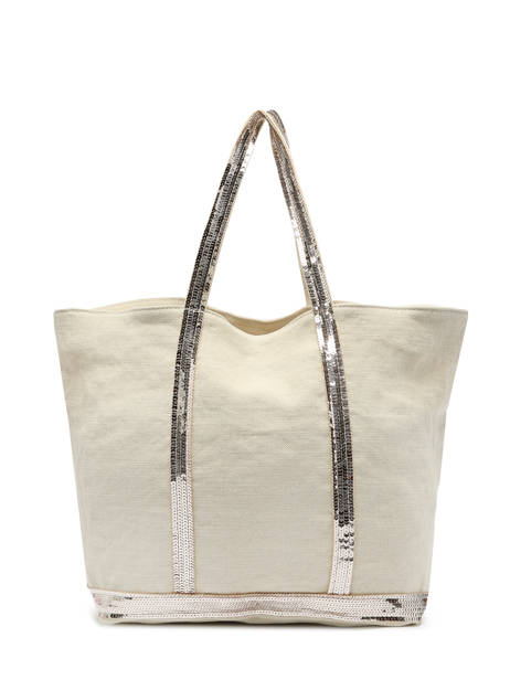 Handtas M++ Le Cabas Linnen Pailletten Vanessa bruno Beige cabas lin 31V40315