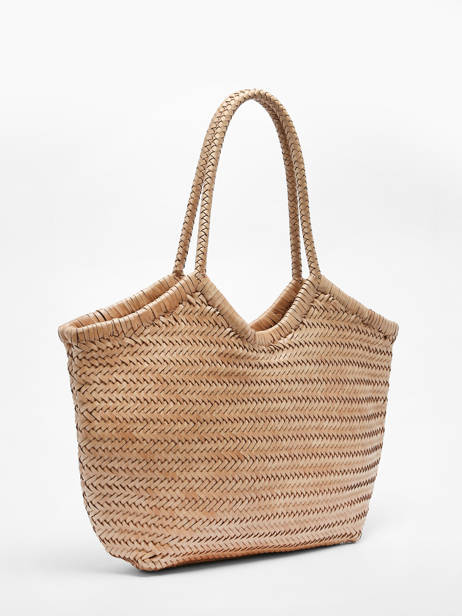 Schoudertas Goa Leder Basilic pepper Beige goa BGOA01 ander zicht 4