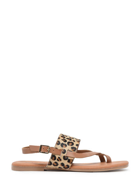 Sandalen Lala Uit Leder Pieces Bruin women 17136423