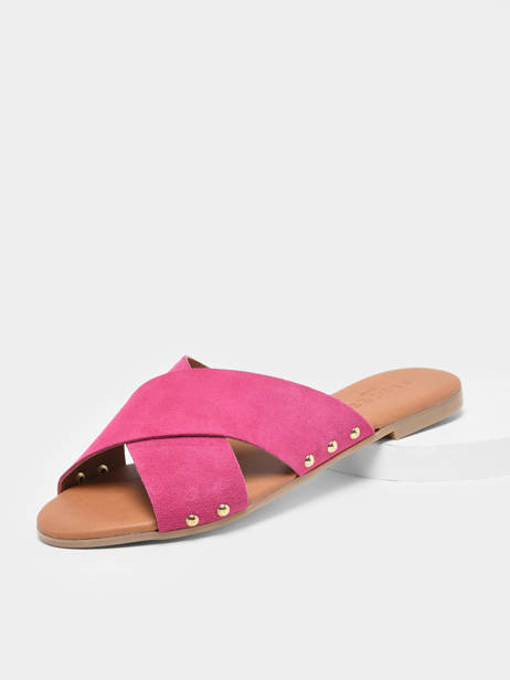 Slippers Vuma Uit Leder Pieces Violet women 77122 ander zicht 1