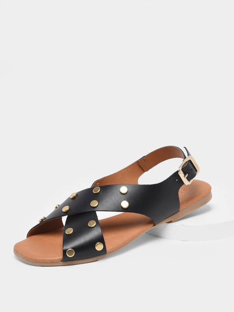 Sandalen Kenna Uit Leder Pieces Zwart women 77111 ander zicht 1