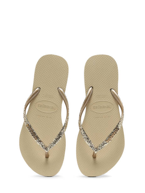 Teenslippers Slim Glitter Ii Havaianas Beige women 4146975F