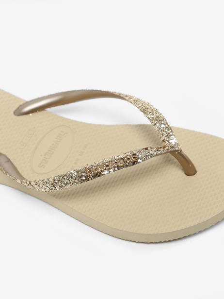 Teenslippers Slim Glitter Ii Havaianas Beige women 4146975F ander zicht 1