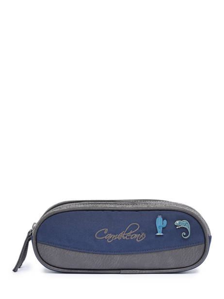 Pennenzak 2 Compartimenten Cameleon Violet vintage pin's TROU ander zicht 1