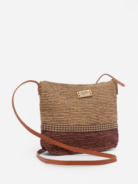 Cross Body Tas L'atelier Du Crochet Le voyage en panier Bruin l'atelier du crochet AM730 ander zicht 2