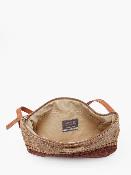 Cross Body Tas L'atelier Du Crochet Le voyage en panier Bruin l'atelier du crochet AM730 ander zicht 3