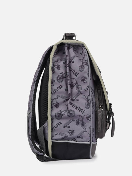 Rugzak 2 Compartimenten Cameleon Grijs vintage urban PBVBSD38 ander zicht 3
