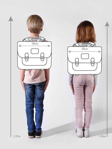 Boekentas Op Wieltjes 2 Compartimenten Tann's Roze les fantaisies f 42132 ander zicht 1