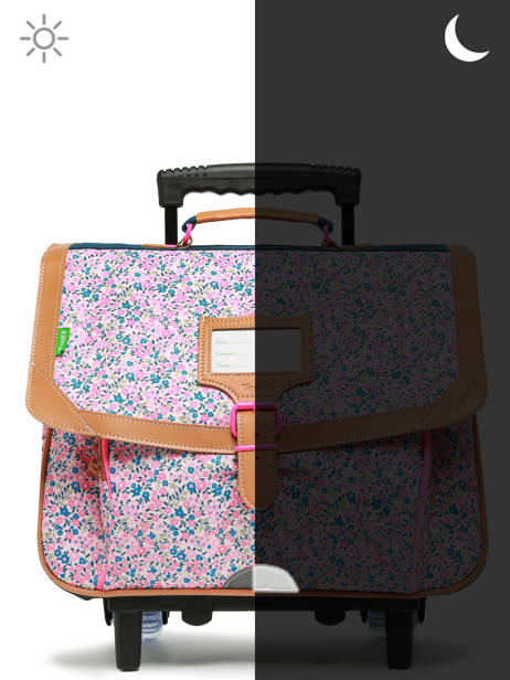 Boekentas Op Wieltjes 2 Compartimenten Tann's Roze les fantaisies f 42132 ander zicht 6