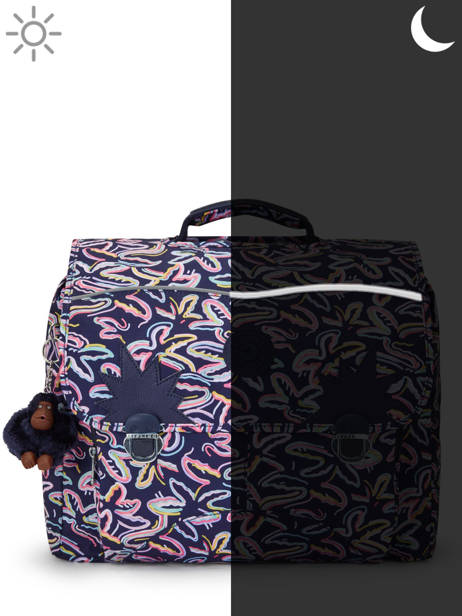 Boekentas Iniko 2 Compartimenten Kipling Blauw back to school KI7055 ander zicht 5