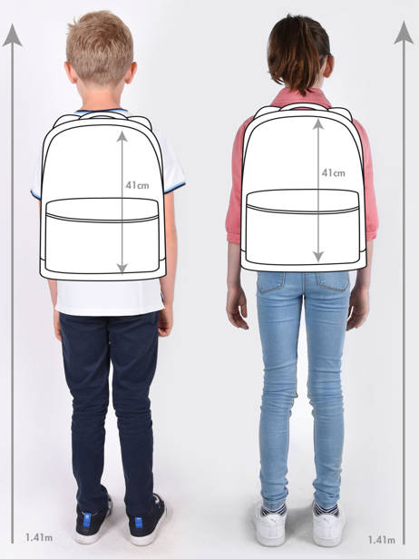 Rugzak 1 Compartiment Caramel et cie Blauw fier GA ander zicht 1