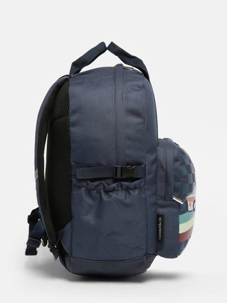 Rugzak 1 Compartiment Caramel et cie Blauw fier GA ander zicht 2