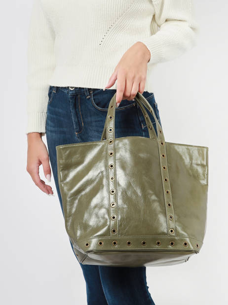 Handtas Cabas Cuir Leder Vanessa bruno Beige cabas cuir 82V40413 ander zicht 1