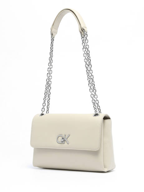 Cross Body Tas Re-lock Gerecycleerd Polyester Calvin klein jeans Beige re-lock K610749 ander zicht 2