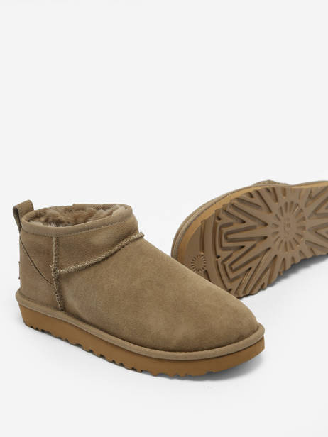 Boots Classic Ultra Mini Uit Leder Ugg Beige women - 01116109 ander zicht 1