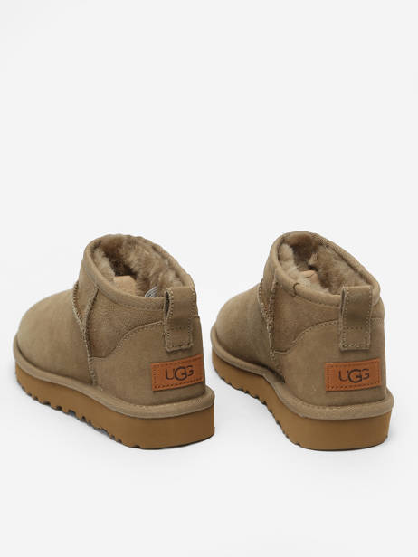 Boots Classic Ultra Mini Uit Leder Ugg Beige women - 01116109 ander zicht 3