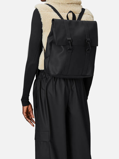 Rugzak 1 Compartiment Rains Zwart city 13310 ander zicht 1